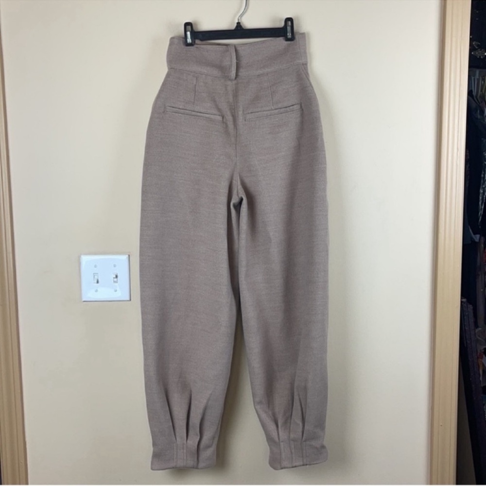 Free People Stellan Breeches Trouser Pants High Rise Balloon Neutral Equestrian - Picture 5 of 7